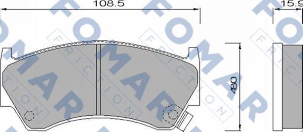 FOMAR Friction FO 639981 - Brake Pad Set, disc brake autospares.lv