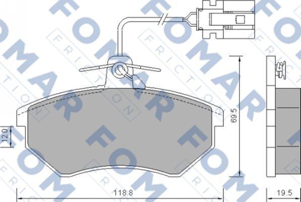 FOMAR Friction FO 634381 - Brake Pad Set, disc brake autospares.lv