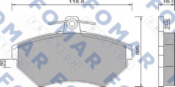 FOMAR Friction FO 634281 - Brake Pad Set, disc brake autospares.lv