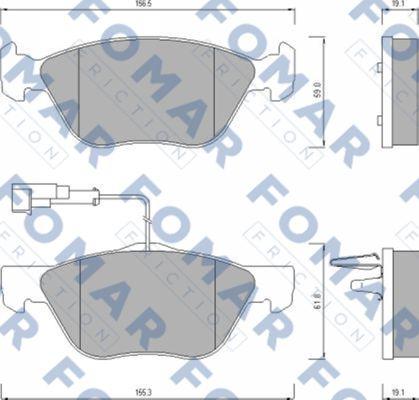 FOMAR Friction FO 635381 - Brake Pad Set, disc brake autospares.lv