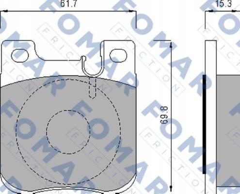 FOMAR Friction FO 631781 - Brake Pad Set, disc brake autospares.lv