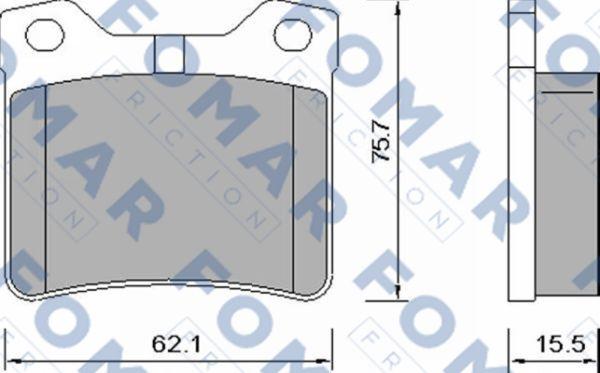 FOMAR Friction FO 638681 - Brake Pad Set, disc brake autospares.lv