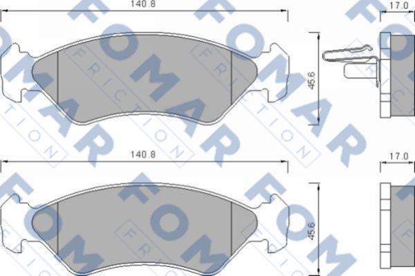 FOMAR Friction FO 633481 - Brake Pad Set, disc brake autospares.lv