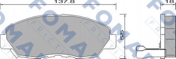 FOMAR Friction FO 633881 - Brake Pad Set, disc brake autospares.lv