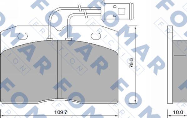 FOMAR Friction FO 632681 - Brake Pad Set, disc brake autospares.lv