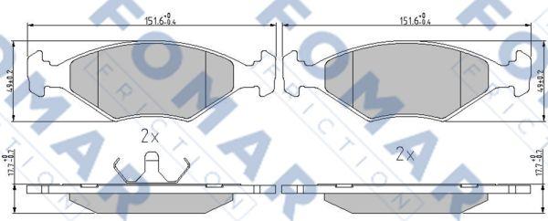 FOMAR Friction FO 632881 - Brake Pad Set, disc brake autospares.lv