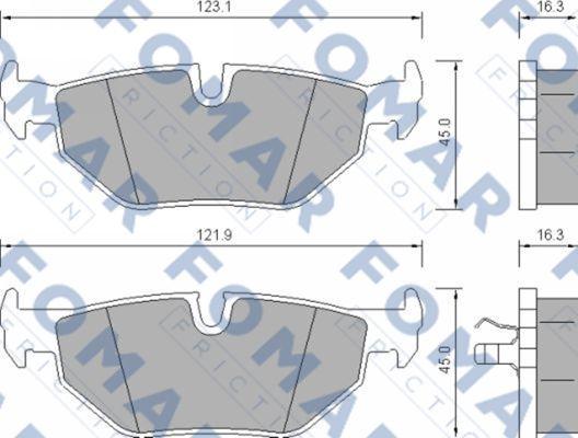 FOMAR Friction FO 637181 - Brake Pad Set, disc brake autospares.lv