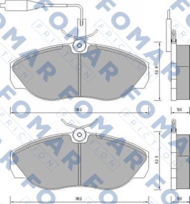 FOMAR Friction FO 629481 - Brake Pad Set, disc brake autospares.lv