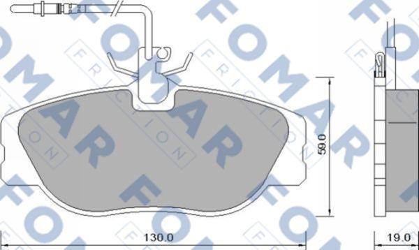 FOMAR Friction FO 629081 - Brake Pad Set, disc brake autospares.lv