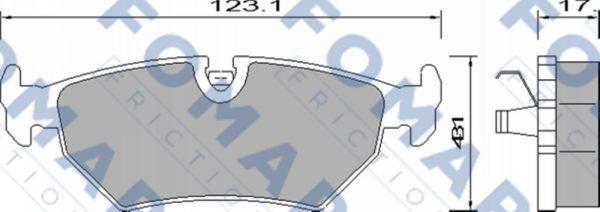 FOMAR Friction FO 629281 - Brake Pad Set, disc brake autospares.lv