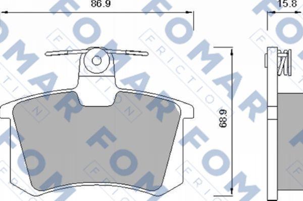 FOMAR Friction FO 625481 - Brake Pad Set, disc brake autospares.lv