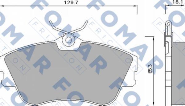 FOMAR Friction FO 625381 - Brake Pad Set, disc brake autospares.lv