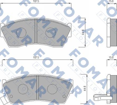 FOMAR Friction FO 620081 - Brake Pad Set, disc brake autospares.lv