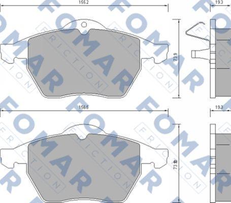 FOMAR Friction FO 628781 - Brake Pad Set, disc brake autospares.lv