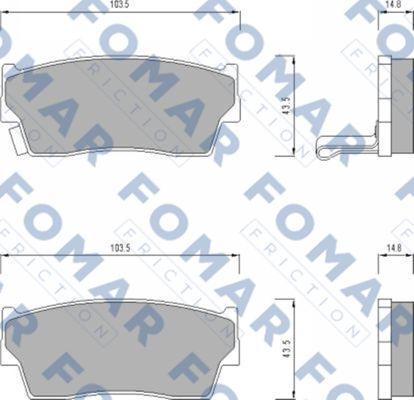 FOMAR Friction FO 623781 - Brake Pad Set, disc brake autospares.lv