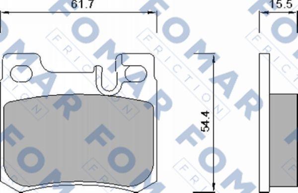 FOMAR Friction FO 622381 - Brake Pad Set, disc brake autospares.lv