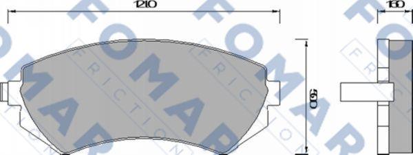 FOMAR Friction FO 679481 - Brake Pad Set, disc brake autospares.lv