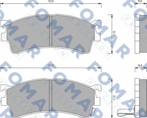 FOMAR Friction FO 679881 - Brake Pad Set, disc brake autospares.lv
