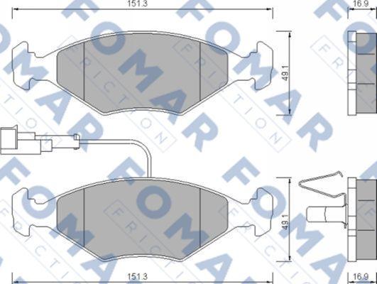 FOMAR Friction FO 673181 - Brake Pad Set, disc brake autospares.lv