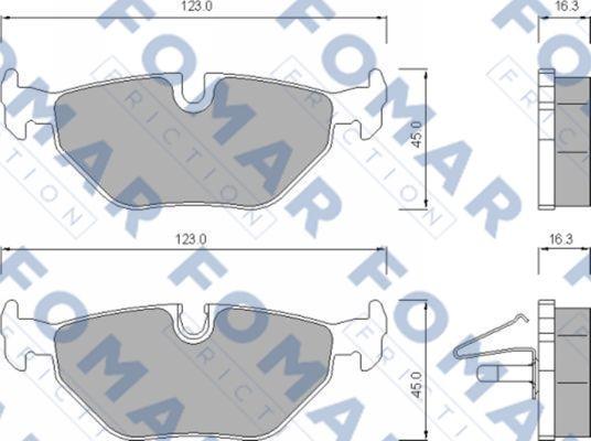 FOMAR Friction FO 672781 - Brake Pad Set, disc brake autospares.lv