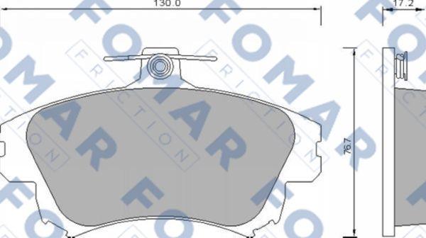 FOMAR Friction FO 677481 - Brake Pad Set, disc brake autospares.lv