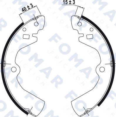 FOMAR Friction FO 0453 - Brake Shoe Set autospares.lv