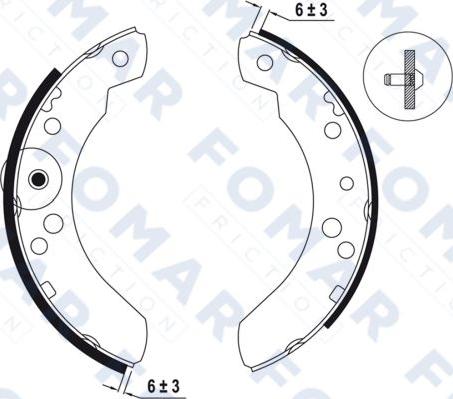 FOMAR Friction FO 0461 - Brake Shoe Set autospares.lv