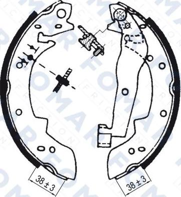 FOMAR Friction FO 0400 - Brake Shoe Set autospares.lv