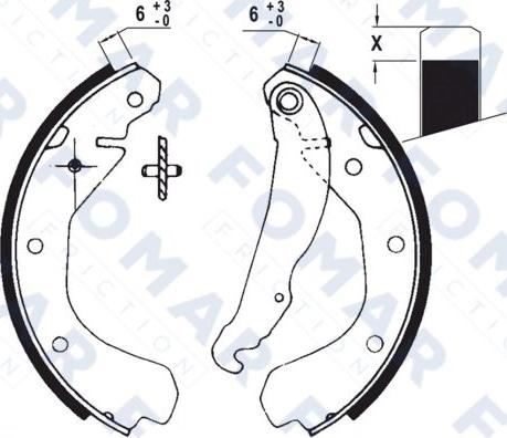 FOMAR Friction FO 0419 - Brake Shoe Set autospares.lv