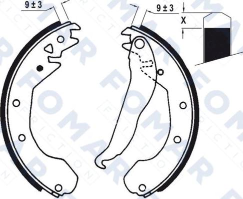 FOMAR Friction FO 0418 - Brake Shoe Set autospares.lv