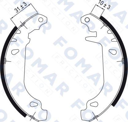 FOMAR Friction FO 0424 - Brake Shoe Set autospares.lv