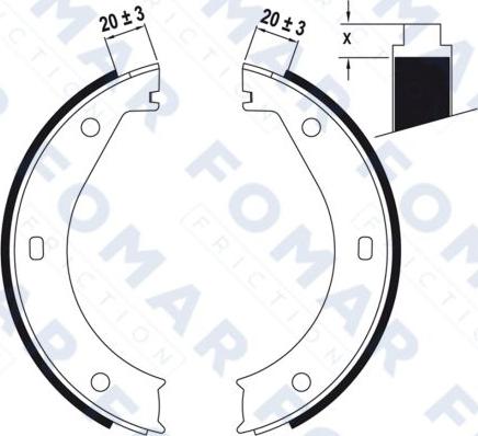 FOMAR Friction FO 0423 - Brake Shoe Set autospares.lv