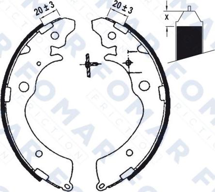 FOMAR Friction FO 0565 - Brake Shoe Set autospares.lv