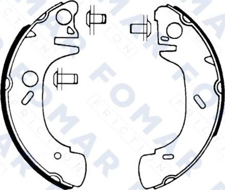 FOMAR Friction FO 0561 - Brake Shoe Set autospares.lv