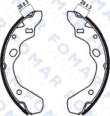 FOMAR Friction FO 0567 - Brake Shoe Set autospares.lv