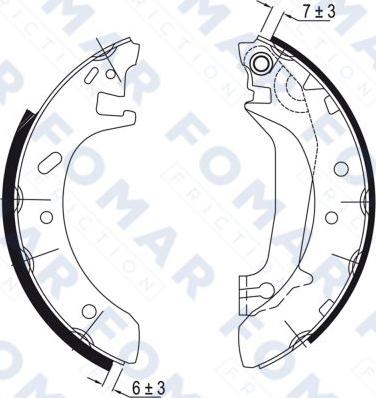 FOMAR Friction FO 0580 - Brake Shoe Set autospares.lv