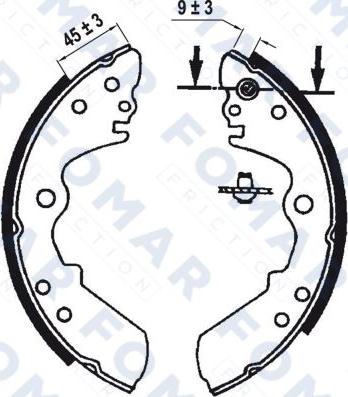 FOMAR Friction FO 0587 - Brake Shoe Set autospares.lv