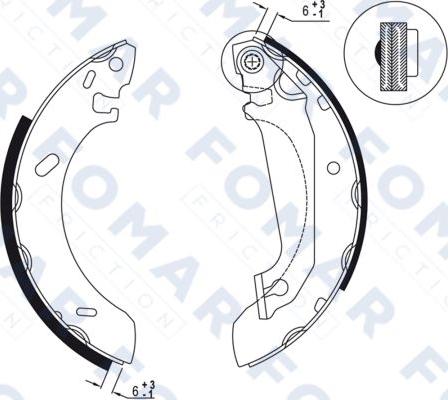 FOMAR Friction FO 0539 - Brake Shoe Set autospares.lv