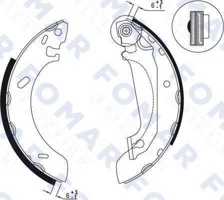 FOMAR Friction FO 0538 - Brake Shoe Set autospares.lv