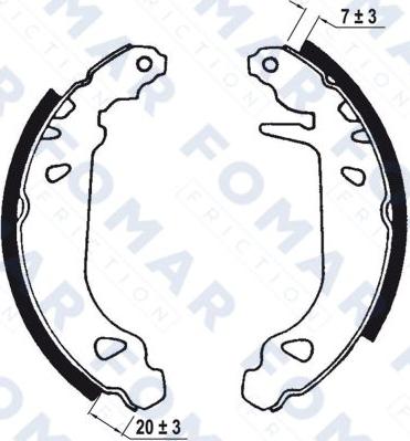 FOMAR Friction FO 0537 - Brake Shoe Set autospares.lv