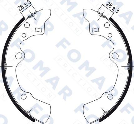 FOMAR Friction FO 0525 - Brake Shoe Set autospares.lv