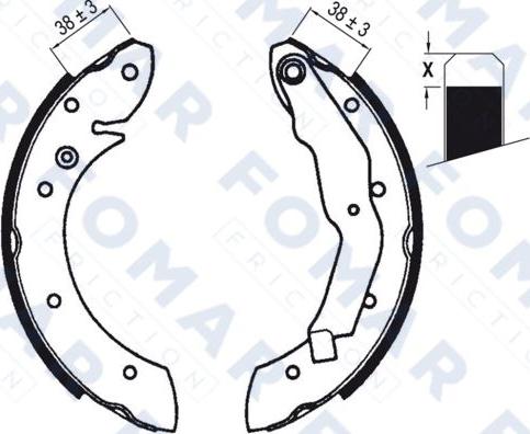 FOMAR Friction FO 0579 - Brake Shoe Set autospares.lv