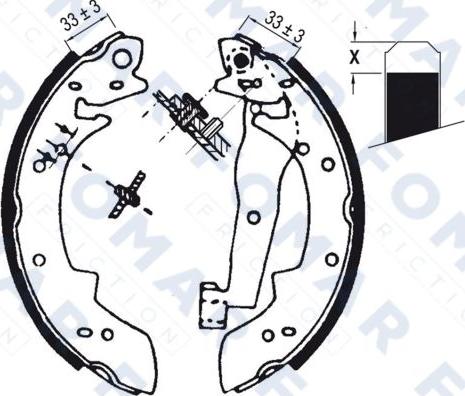 FOMAR Friction FO 0577 - Brake Shoe Set autospares.lv