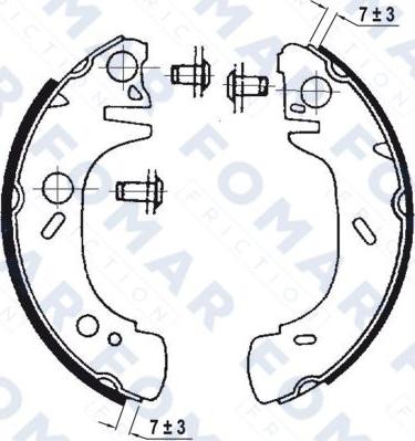 FOMAR Friction FO 0643 - Brake Shoe Set autospares.lv