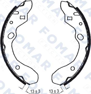 FOMAR Friction FO 0603 - Brake Shoe Set autospares.lv