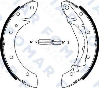 FOMAR Friction FO 0634 - Brake Shoe Set autospares.lv