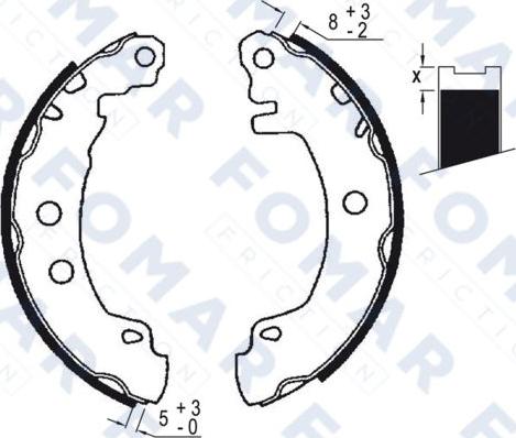 FOMAR Friction FO 0632 - Brake Shoe Set autospares.lv