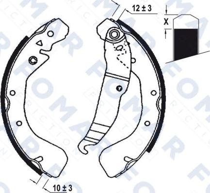 FOMAR Friction FO 0672 - Brake Shoe Set autospares.lv