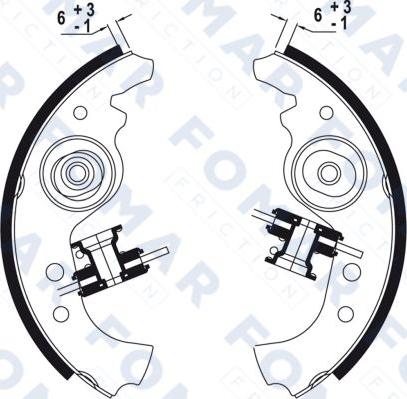 FOMAR Friction FO 0103 - Brake Shoe Set autospares.lv