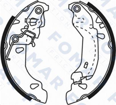 FOMAR Friction FO 0827 - Brake Shoe Set autospares.lv